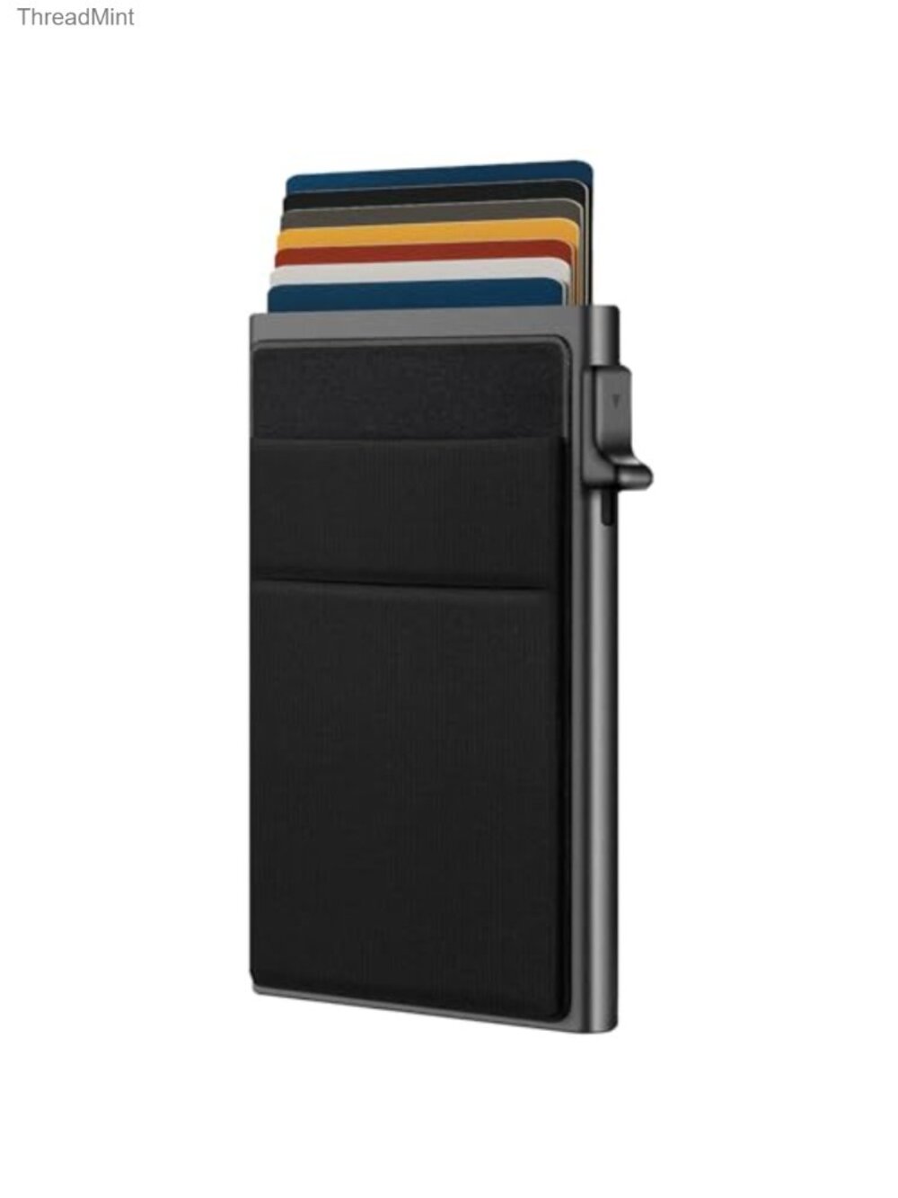 Ultra-Slim Metal Wallet RFID Blocking Pop Up Card Holder